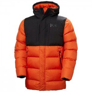 Férfi Helly Hansen Active Puffy Long Parka Dzsekik Fekete Piros | PIA-956381