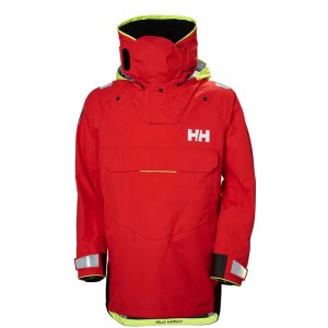 Férfi Helly Hansen Aegir Ocean Dry Top Vitorlás Dzsekik Piros | XZT-697421