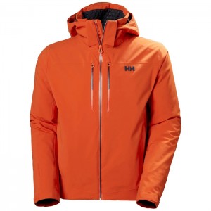 Férfi Helly Hansen Alpha Lifaloft Insulated Síkabátok Piros Narancssárga | TIP-843719