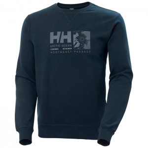 Férfi Helly Hansen Arctic Ocean Sweat Pulóverek Sötétkék | ZAS-530197