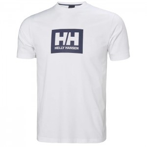 Férfi Helly Hansen Hh Box Póló Fehér | GQC-052183