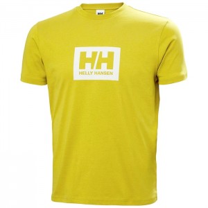 Férfi Helly Hansen Hh Box Póló Sárga | EUH-862407