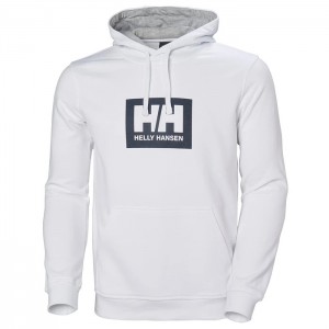 Férfi Helly Hansen Hh Boxhooded Pulóverek Fehér | CDG-380649