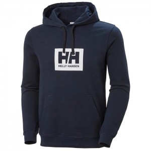 Férfi Helly Hansen Hh Boxhooded Pulóverek Sötétkék | LMK-614720