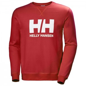 Férfi Helly Hansen Hh Logo Crew Sweat Pulóverek Piros | ONZ-021986