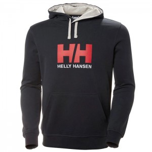 Férfi Helly Hansen Hh Logo Csuklyás Pulóverek Sötétkék | VOZ-021749