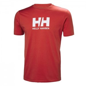 Férfi Helly Hansen Hh Logo Póló Piros | KFC-831957