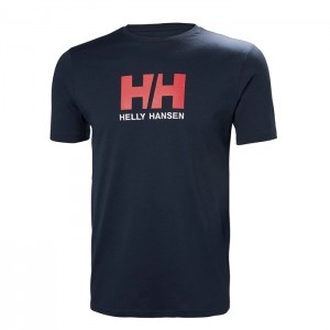 Férfi Helly Hansen Hh Logo Póló Sötétkék | YLV-815096