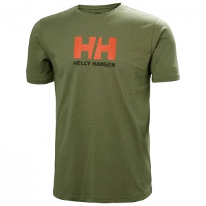 Férfi Helly Hansen Hh Logo Póló Zöld | XHS-702534