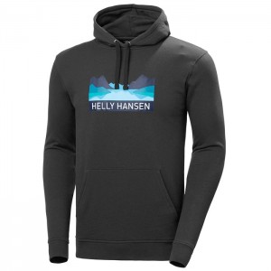 Férfi Helly Hansen Nord Grafika Pull Over Csuklyás Pulóverek Szürke | RUN-293610