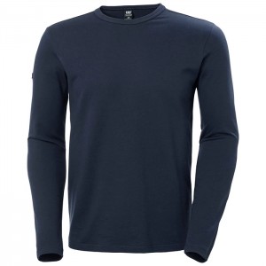 Férfi Helly Hansen North Sea Long Sleeve Póló Sötétkék | SDM-539401