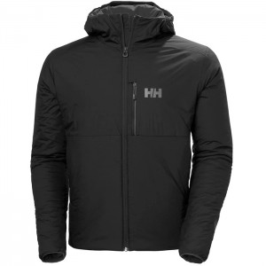 Férfi Helly Hansen Odin Stretch Csuklyás Szigetelt Kabátok Fekete | LCN-374152