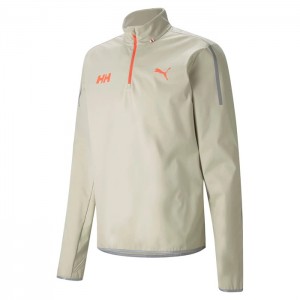 Férfi Helly Hansen Puma X Helly Hansen 1/2 Zip Up Pulóverek Zöld | QKE-950473