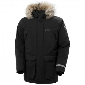 Férfi Helly Hansen Reine Parka Dzsekik Fekete | WSQ-528971