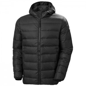 Férfi Helly Hansen Svalbard Pehelykabát Fekete | PXK-012749