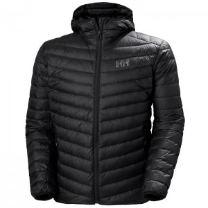 Férfi Helly Hansen Verglas Csuklyás Pehelykabát Fekete | MOG-612875