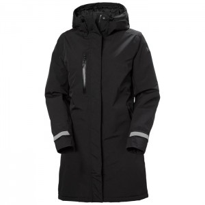 Női Helly Hansen W Adore Insulated Rain Parka Dzsekik Fekete | FYX-107392