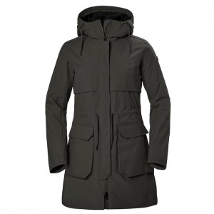 Női Helly Hansen W Boyne Parka Dzsekik Fekete | ERN-178042