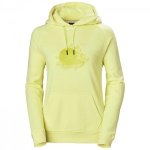 Női Helly Hansen W F2f Organic Cottonhooded Pulóverek Sárga | TNJ-143987