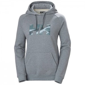 Női Helly Hansen W F2f Organic Cottonhooded Pulóverek Szürke | BLE-548627