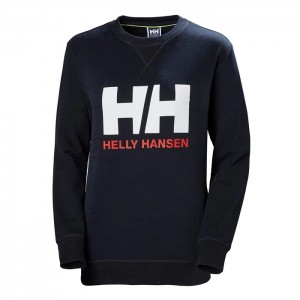 Női Helly Hansen W Hh Logo Crew Sweat Pulóverek Sötétkék | QDK-238479