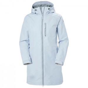 Női Helly Hansen W Long Belfast Téli Esőkabátok Szürke Kék | QEB-063852