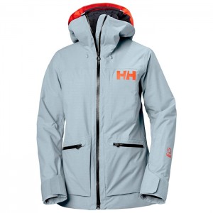 Női Helly Hansen W Powderqueen 3.0 Síkabátok Kék Szürke | ELF-368951