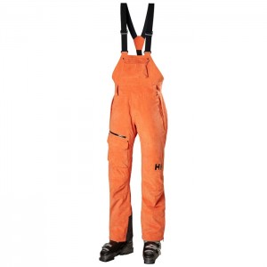 Női Helly Hansen W Powderqueen Bib Sínadrág Narancssárga Piros | LQI-529378