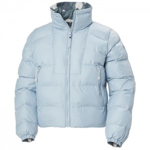 Női Helly Hansen W Reversible Puffer Téli Kabátok Szürke Kék | KYQ-605782