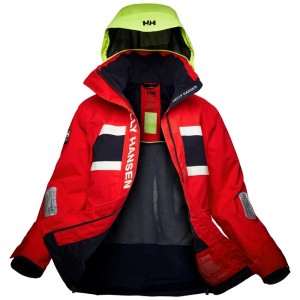 Női Helly Hansen W Salt Coastal Vitorlás Dzsekik Piros | END-876592