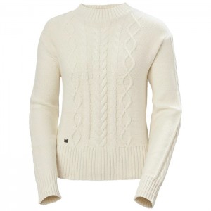 Női Helly Hansen W Siren Cable Knit Pulóverek Fehér | YZW-073862