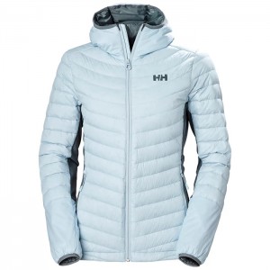 Női Helly Hansen W Verglas Csuklyás Hibrid Szigetelt Kabátok Szürke Kék | JKT-621803