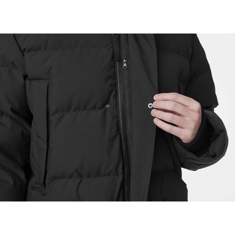 Férfi Helly Hansen Alaska Parka Dzsekik Fekete | OWV-190865