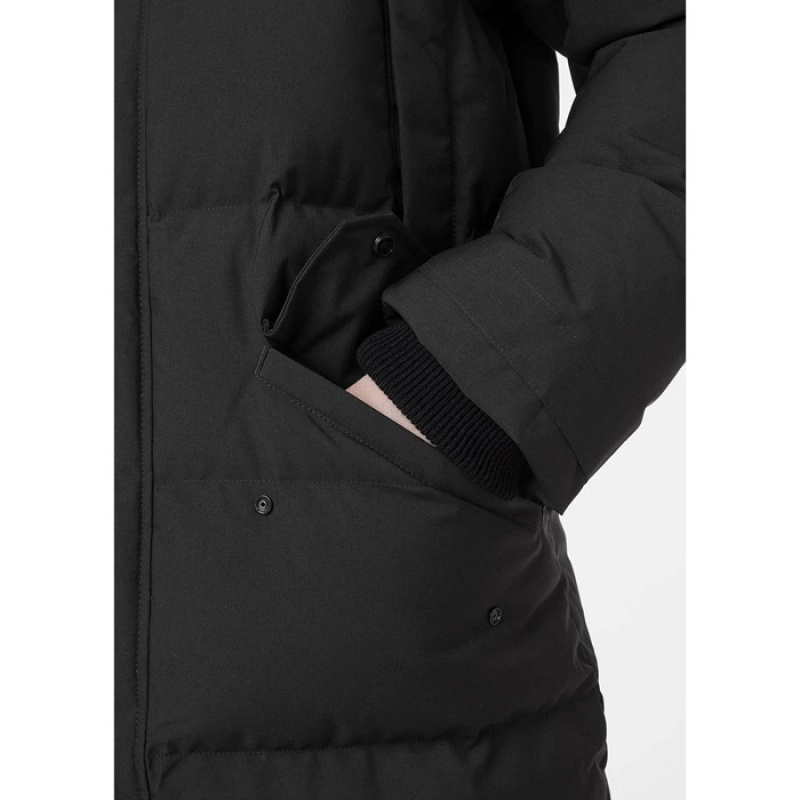 Férfi Helly Hansen Alaska Parka Dzsekik Fekete | OWV-190865