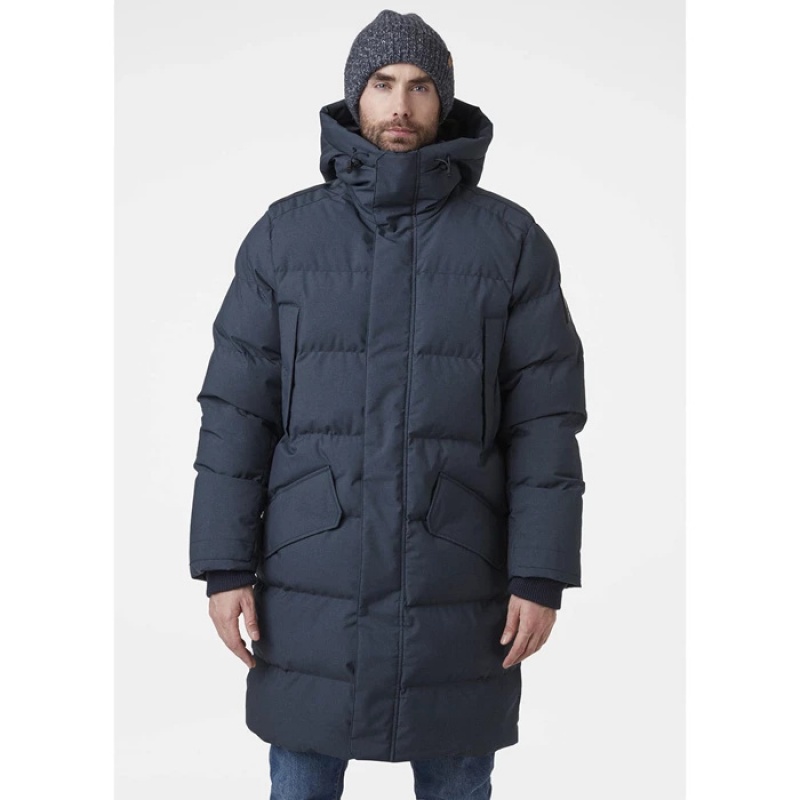 Férfi Helly Hansen Alaska Parka Dzsekik Sötétkék | QFS-401367