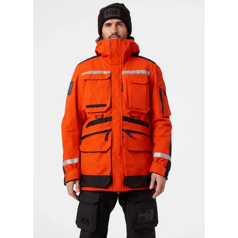 Férfi Helly Hansen Arctic Patrol 3-in-1 Light Parka Dzsekik Piros Narancssárga | FVO-856913