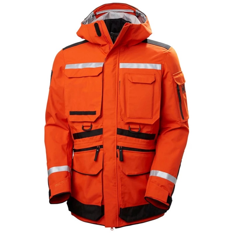 Férfi Helly Hansen Arctic Patrol 3-in-1 Light Parka Dzsekik Piros Narancssárga | FVO-856913