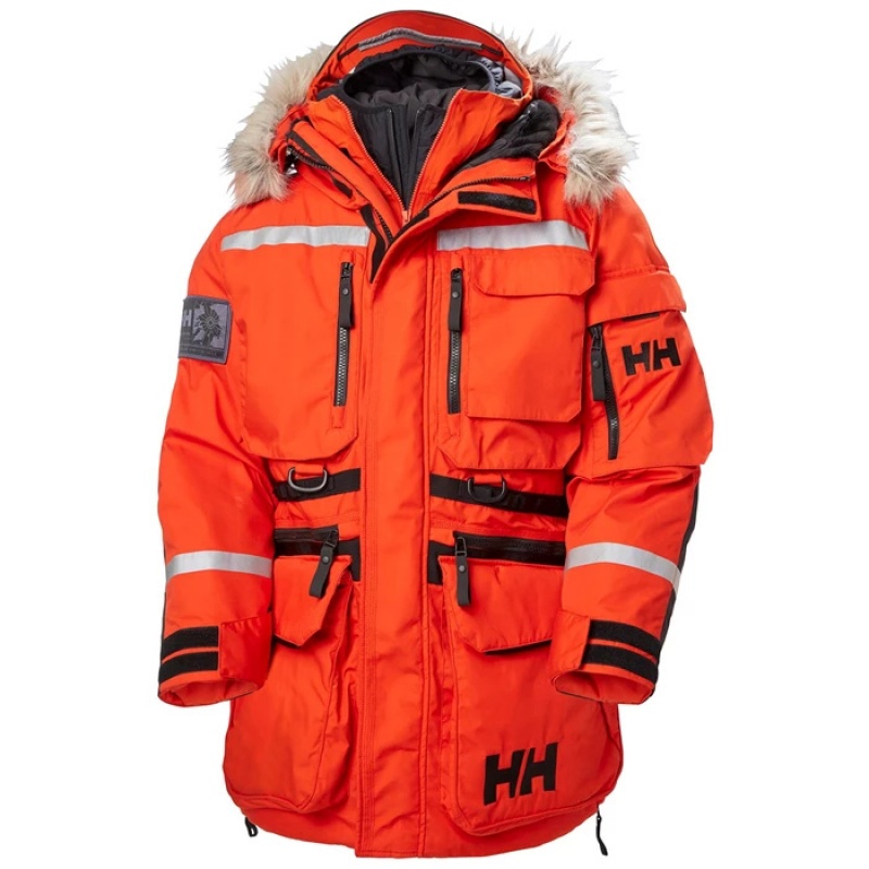 Férfi Helly Hansen Arctic Patrol Modular Téli Kabátok Piros Szürke | IKU-751490