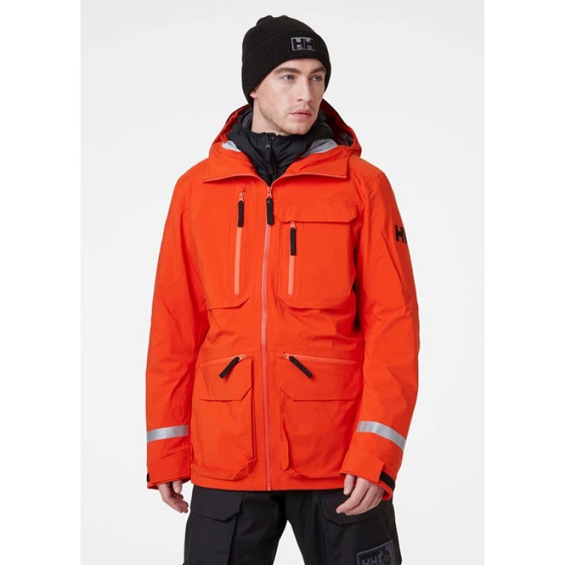 Férfi Helly Hansen Arctic Patrol Modular Téli Kabátok Piros Szürke | IKU-751490