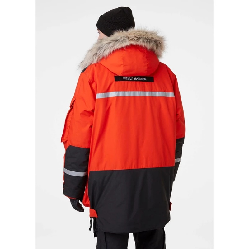 Férfi Helly Hansen Arctic Patrol Modular Téli Kabátok Piros Szürke | IKU-751490