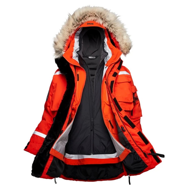 Férfi Helly Hansen Arctic Patrol Modular Téli Kabátok Piros Szürke | IKU-751490