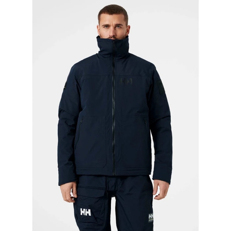 Férfi Helly Hansen Arctic Shelled Gyapjú Pile Vitorlás Dzsekik Sötétkék | MOJ-758041