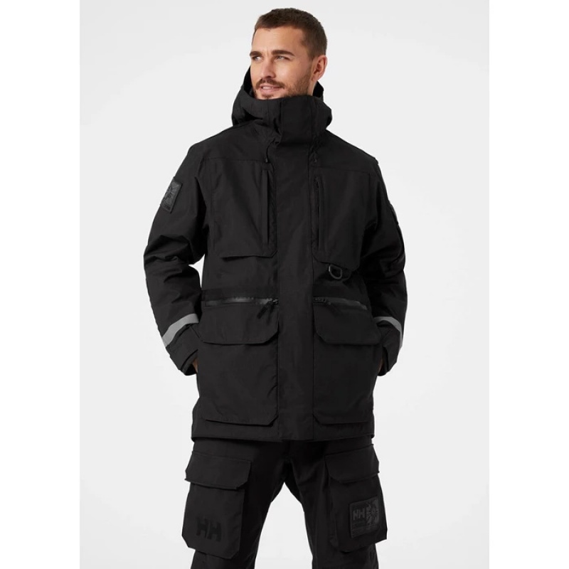 Férfi Helly Hansen Arctic Transition Parka Dzsekik Fekete | TDX-967325