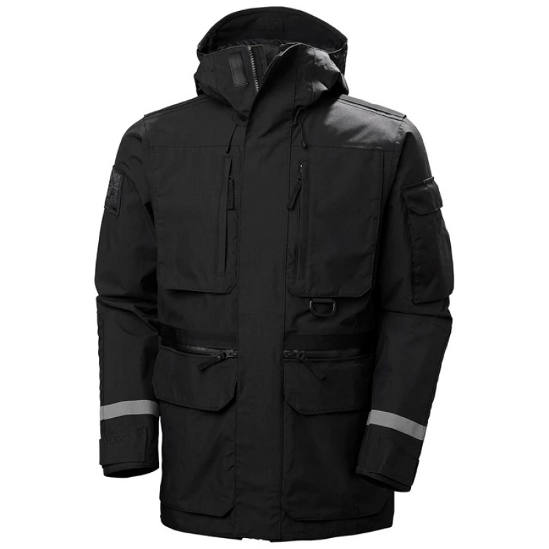 Férfi Helly Hansen Arctic Transition Parka Dzsekik Fekete | TDX-967325