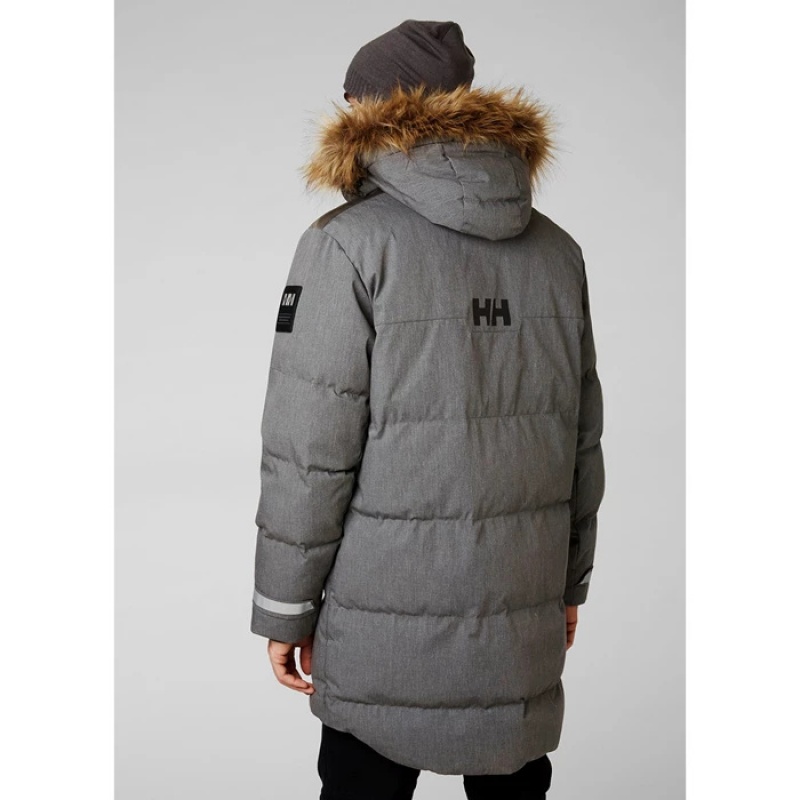 Férfi Helly Hansen Barents Parka Dzsekik Szürke | AGU-701859