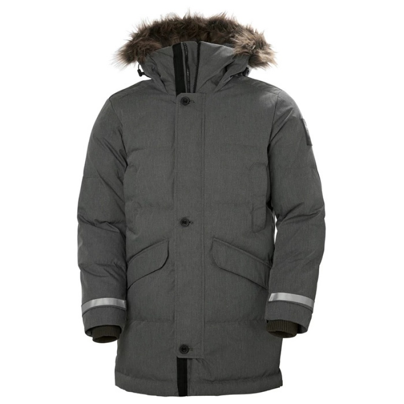 Férfi Helly Hansen Barents Parka Dzsekik Szürke | AGU-701859