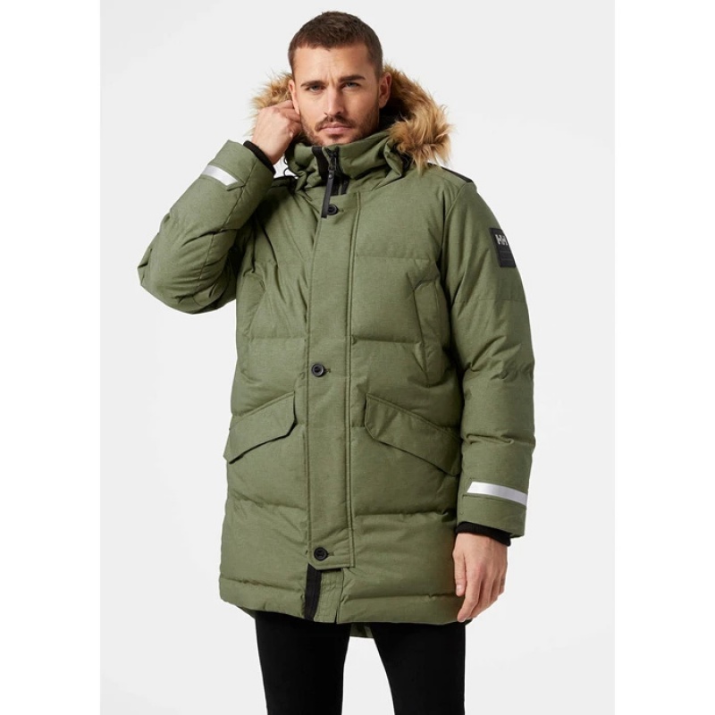 Férfi Helly Hansen Barents Parka Dzsekik Szürke Zöld | DCX-940861