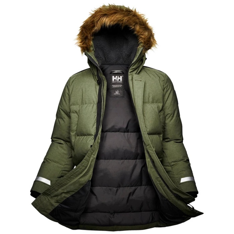 Férfi Helly Hansen Barents Parka Dzsekik Szürke Zöld | DCX-940861