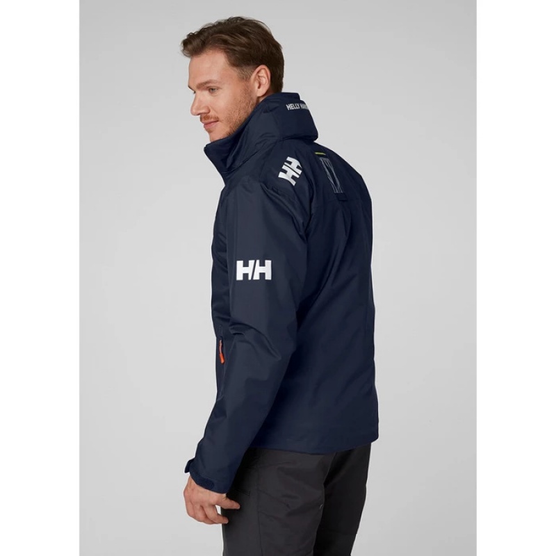 Férfi Helly Hansen Crew Csuklyás Vitorlás Dzsekik Sötétkék | KVQ-091685