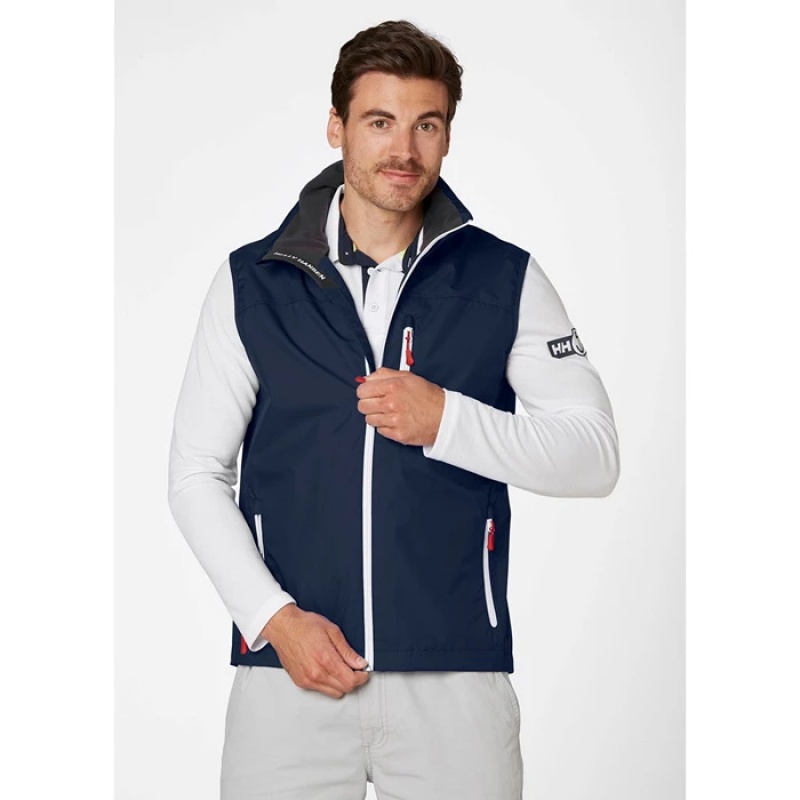 Férfi Helly Hansen Crew Vitorlás Dzsekik Sötétkék | ESC-738546